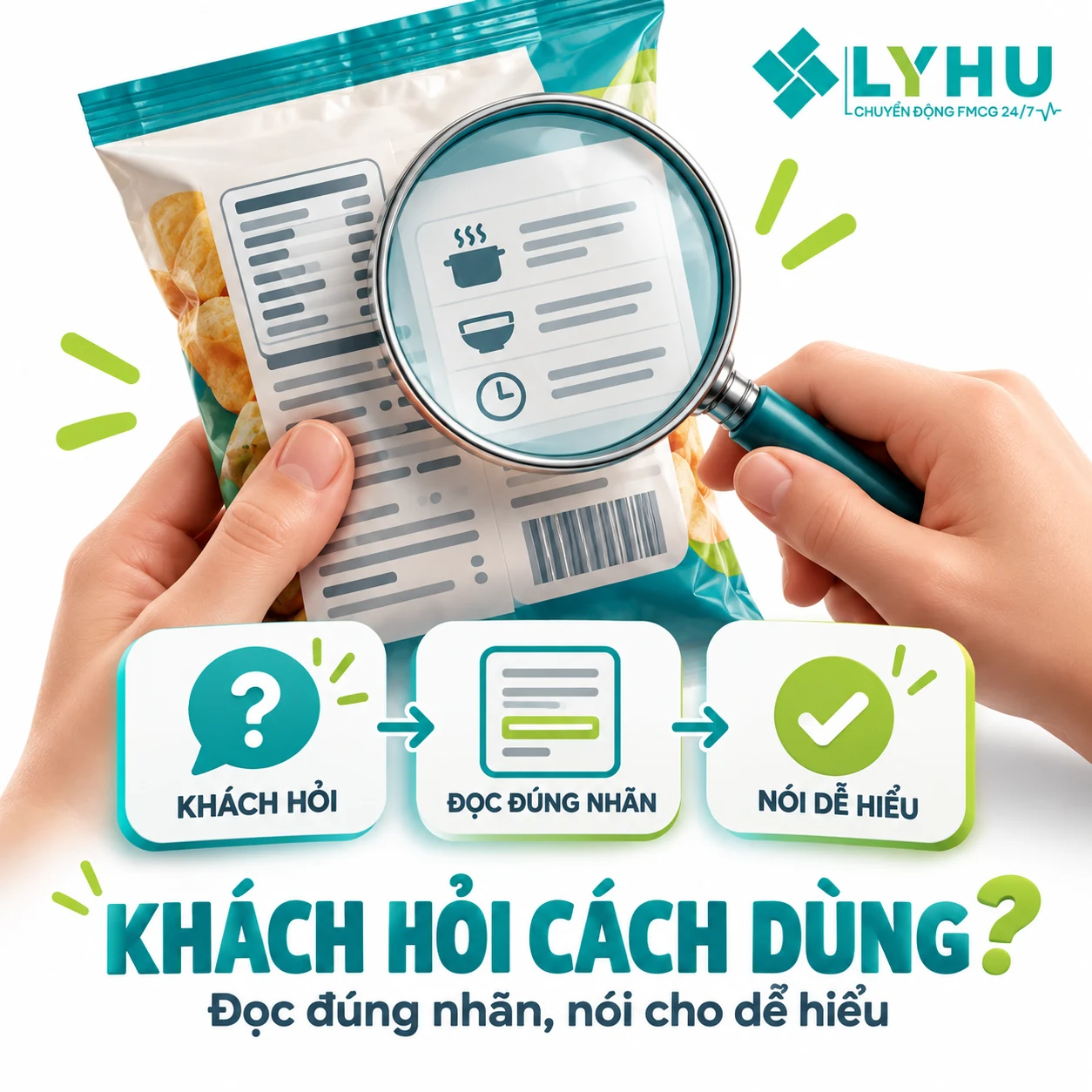 Khách hỏi “món này dùng sao?”: nói 3 câu cho dễ hiểu, đừng đoán